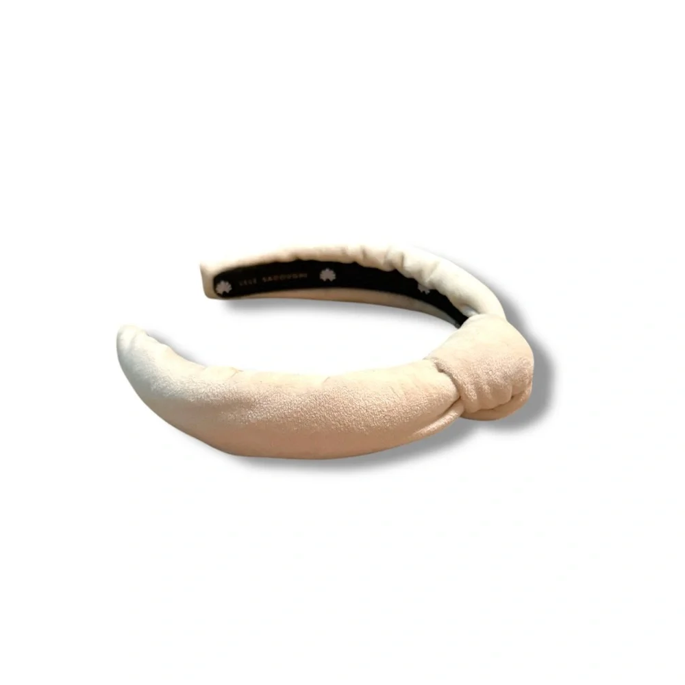 Lele Sadoughi Kids Velvet Knot Headband Cream Girls Hair Accessory‎